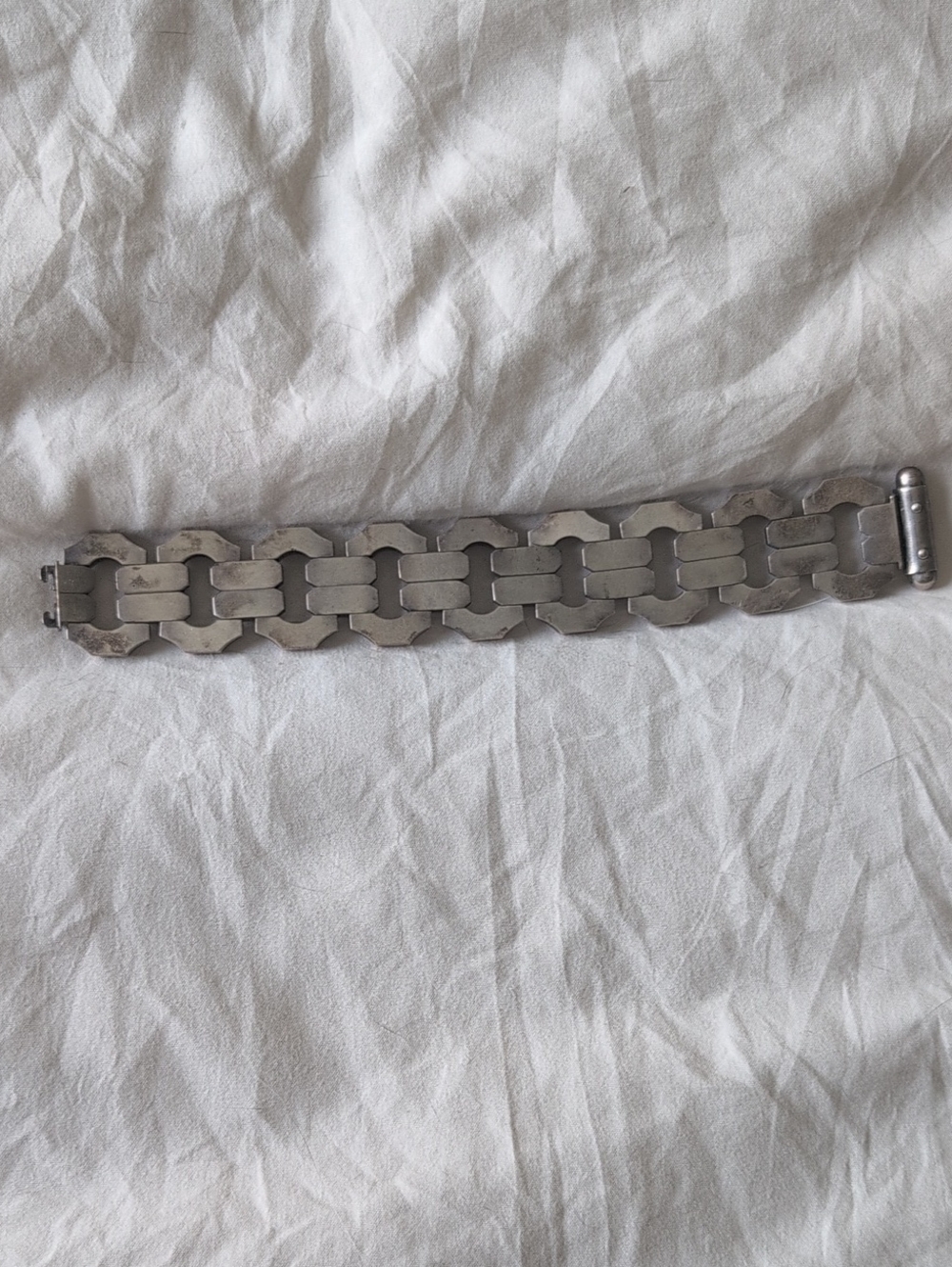 Antique Link Bracelet - Stylish Oxidized Silver - Picture 6 of 8